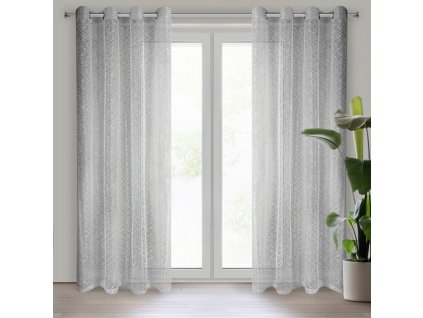 5992 firana gotowa amanda 140 x 250 cm szary