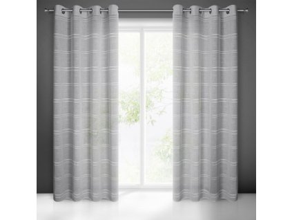 60652 firana gotowa arcadia 140 x 250 cm srebrny