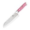 31626 nuz kuchynsky santoku 180 mm sok pink stone tsuchime damascus