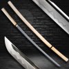 30066 7 shirasaya mijikai japanese sword t 10 folded steel real choji hamon yokote