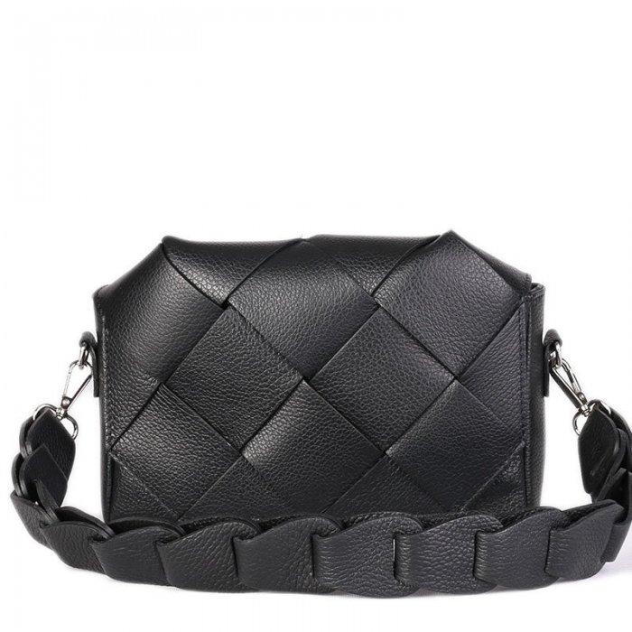 male kožené kabelky na styl bottega čeerné 