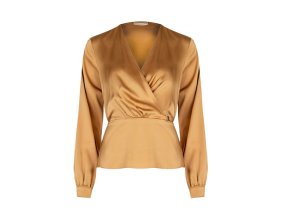 Dámská kvalitní halenka camelbeige Rinascimento CFC0120060003 (Velikost L)