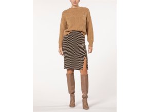 Dámský pletený stylový svetr hnědý Rinascimento CFM80010664003