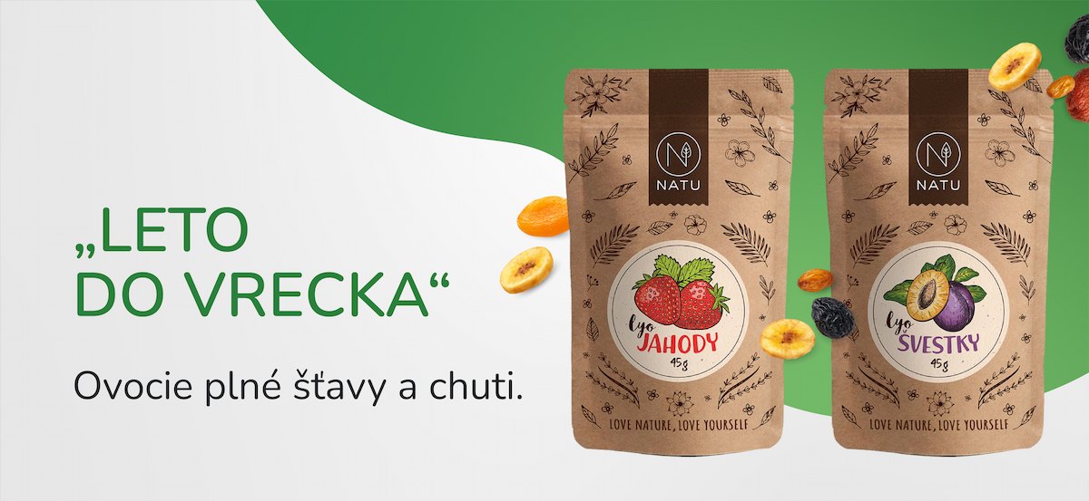 LYOFILIZOVANÉ JAHODY A SLIVKY