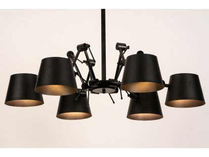 Závěsný industriální lustr Fosca Industry Black