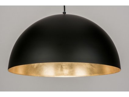 Závěsné retro svítidlo Magna Black and Gold 50