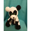Panda háčkovaný šedomodrý, výška 35 cm