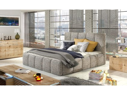 Postel Edvige + Dřevěný rám + plynový výtah + kontejner 140x200 Berlin 01 (Varianta Postel Edvige + Dřevěný rám + plynový výtah + kontejner 140x200 Berlin 01)