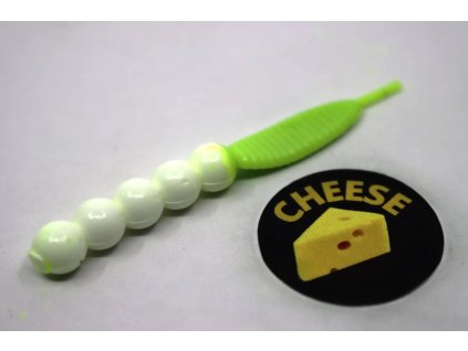 Ratterbaits Trout Egg Tail 2,7 Syr White Chartreuse