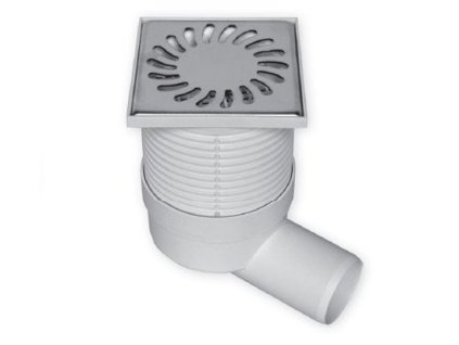 Vpusť podlahova - bočná 100x100/50   nastavitel. (VODA-doplnky PLAST)