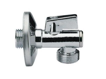 Guľový ventil rohový práčkový 1/2"x3/4" Kovová Páčka