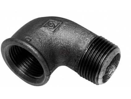 Koleno 92  čierne (rozmery Cr fittingy 3/4")