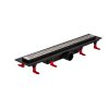 Žľab HU-čierny 600x75mm + ROŠT čer.telo (žlaby rozmery Chain BLACK)