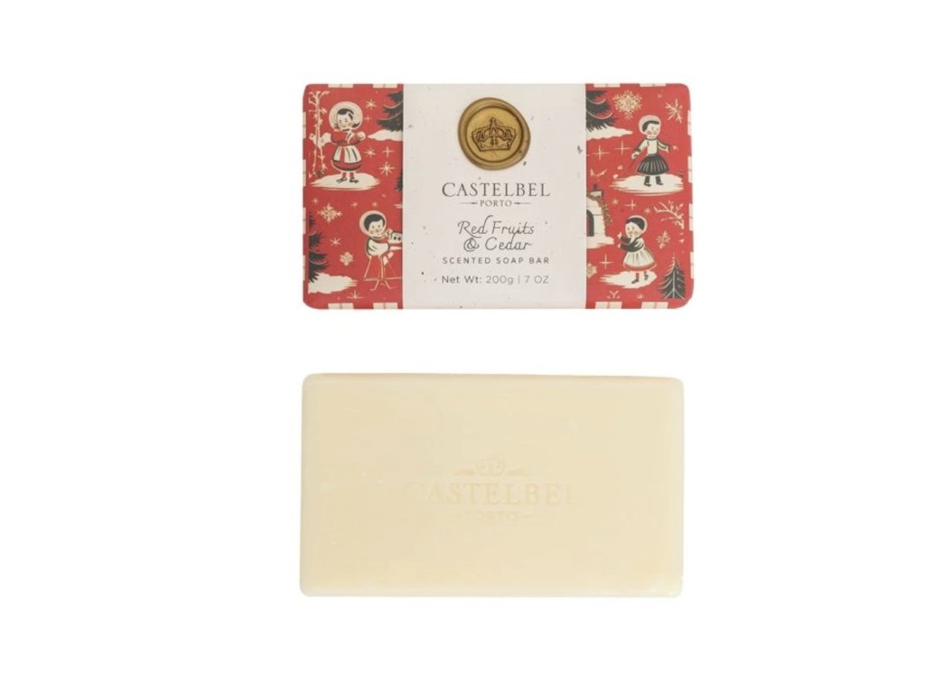 Vintage Red Fruits & Cedar Vánoční tuhé mýdlo, 200 g