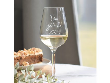 Sklenice na víno - Tým ženicha