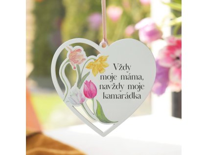 Vyřezávané srdíčko - Máma, moje kamarádka