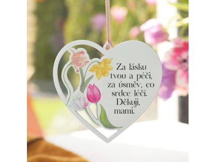Vyřezávané srdíčko - Za lásku tvou a péči