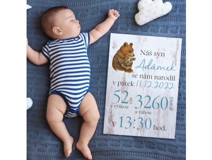 Cedulka ke dni narození - Pro kluka