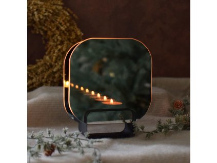 Elegantní skleněný svícen s kouzlem - černý