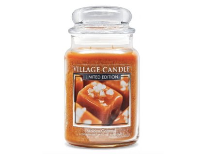 Village Candle - Vonná svíčka - Zlatý karamel - doba hoření 170 hodin