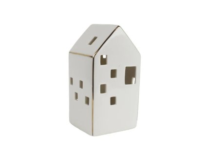 Keramický domeček s LED osvětlením 7,3×6,8×13,5 cm