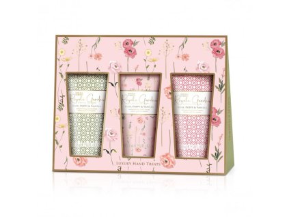 Baylis & Harding Sada krémů na ruce - Růže, Vlčí mák & Vanilka, 3x50ml