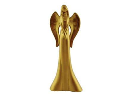 Designový anděl - zlatý, 26 cm