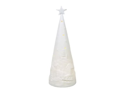 Porcelánový LED domeček - 27,8 x 9,6cm
