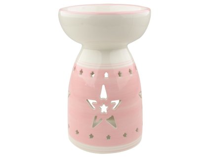Aroma lampa - bílo/růžová