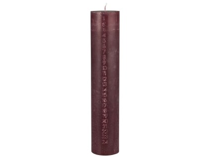 Adventní svíčka - 30 cm, vyražená čísla