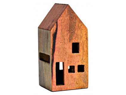 Domeček z mangového dřeva 7x16x7cm