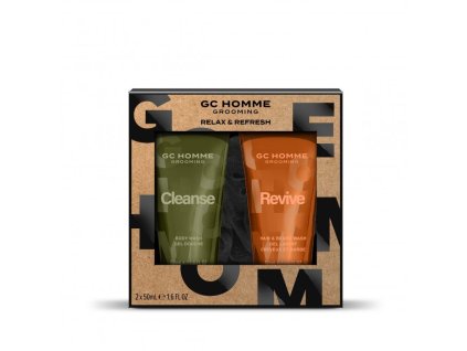 Grace Cole Pánská sada péče o tělo houbičkou - Mandarinka, Bergamot & Rozmarýn, 3ks
