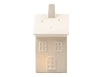 Porcelánový LED domeček - 15,5x8,2x7,5 cm