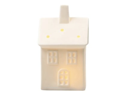 Porcelánový LED domeček - 11,7x6,8x6,2 cm