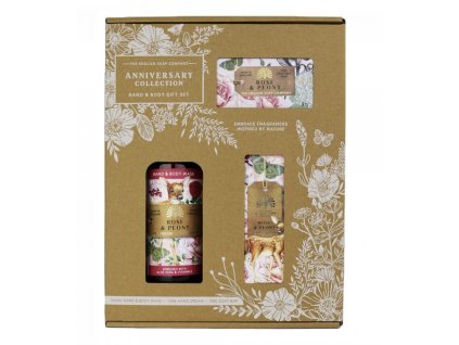 English Soap Company Sada péče o ruce - Růže & Pivoňka, 3ks
