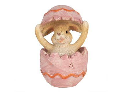 Velikonoční dekorace - zajíček v kraslici, 8 CM
