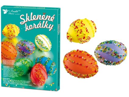 Sada k dekorování vyfouknutých vajíček - skleněné korálky