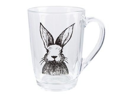 Skleněný hrneček se zajíčkem - 300 ml