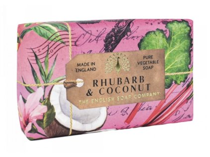 English Soap Company Tuhé mýdlo - Rebarbora & Kokos, 190g