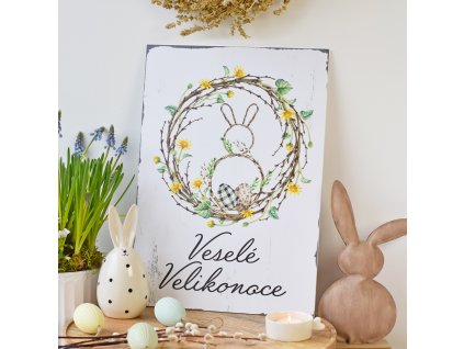 Velikonoční cedulka - Veselé Velikonoce