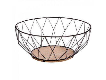 Černý kovový košík - 28cm