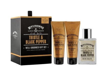 Scottish Fine Soaps Pánská Dárková sada - Černý pepř a ostropestřec, 3ks Scottish Fine Soaps