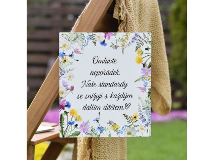 Luční cedule - Omluvte nepořádek