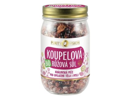 PURITY VISION Bio Růžová koupelová sůl 400 g