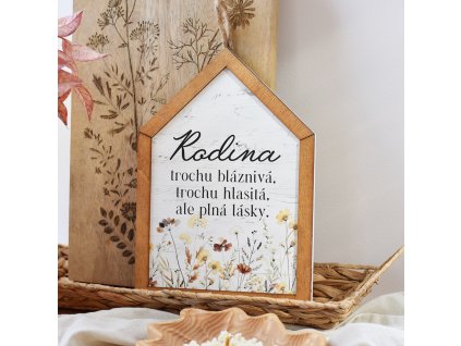Podzimní domeček s květinami - Rodina plná lásky