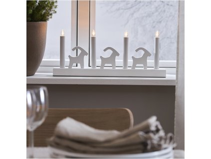 Klasický adventní LED svícen - beránci