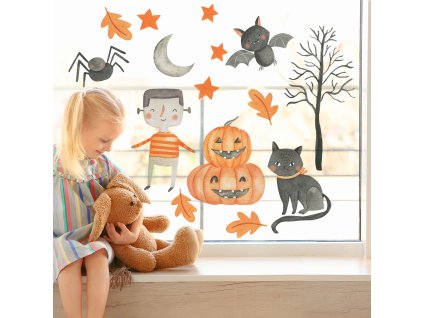 Samolepka na sklo - Strašidelný Halloween