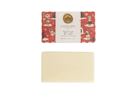 Vintage Red Fruits & Cedar Vánoční tuhé mýdlo, 200 g