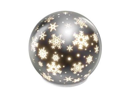 LED osvětlení skleněná koule 10 LED, teplá bílá