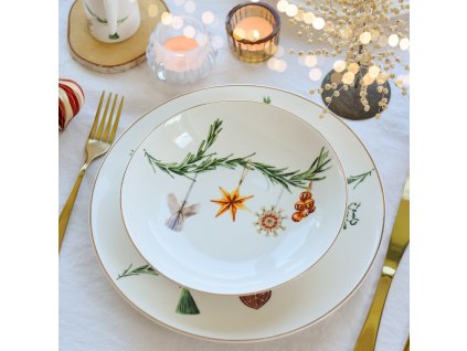 Porcelánový hluboký talíř - kolekce ,,Kouzlo Vánoc,,